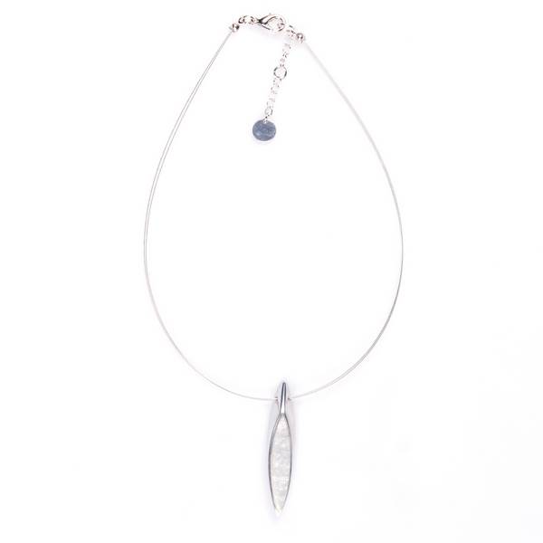 White Pewter Bullet Pendant