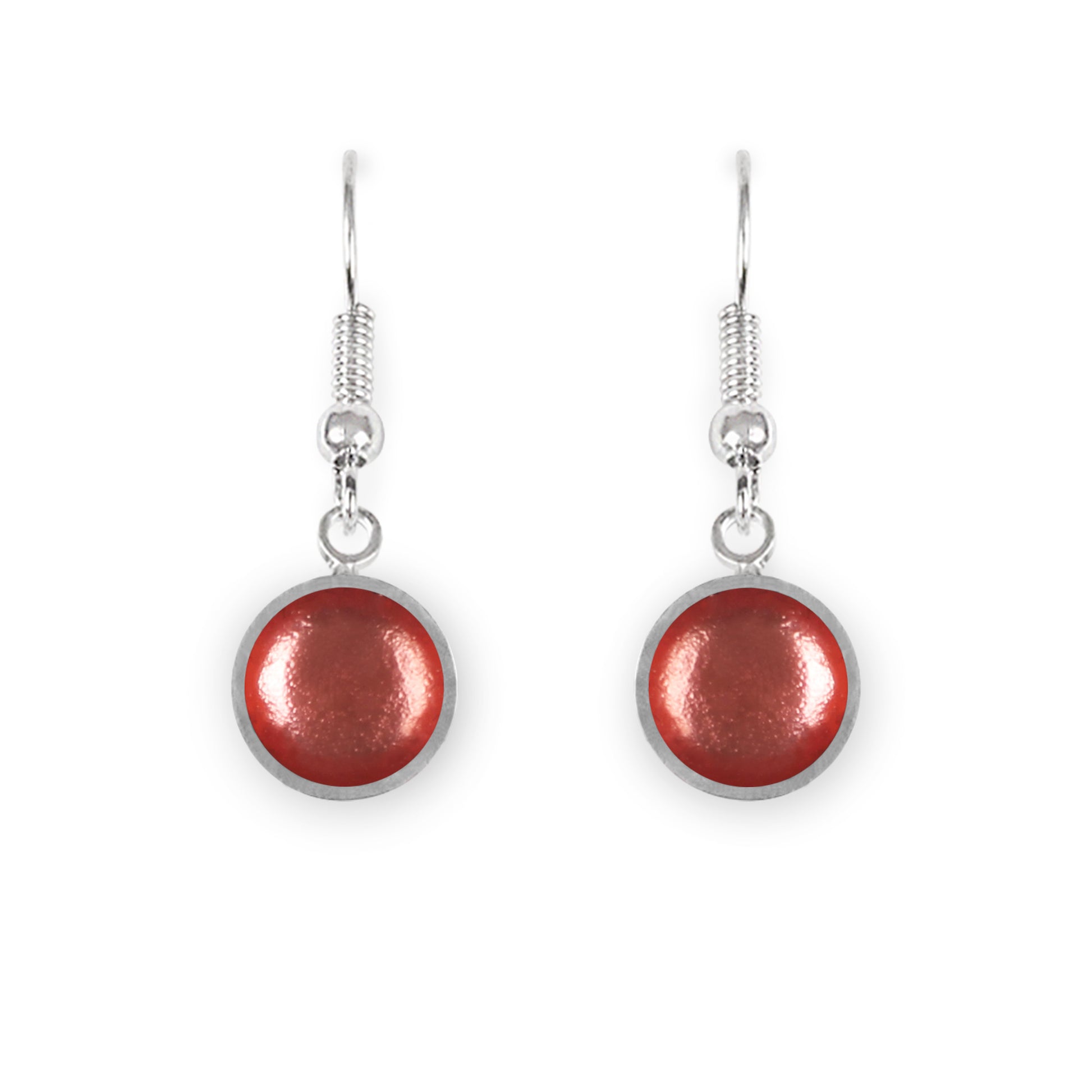 Coral Bubble Extravaganza Shiny Fish Hook Earrings