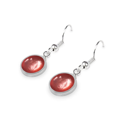 Coral Bubble Extravaganza Shiny Fish Hook Earrings