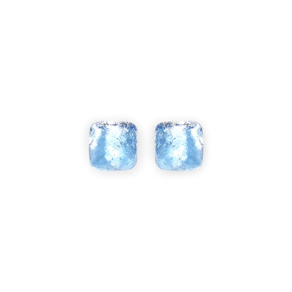 Sky Antique Square Shiny Small Stud Earrings