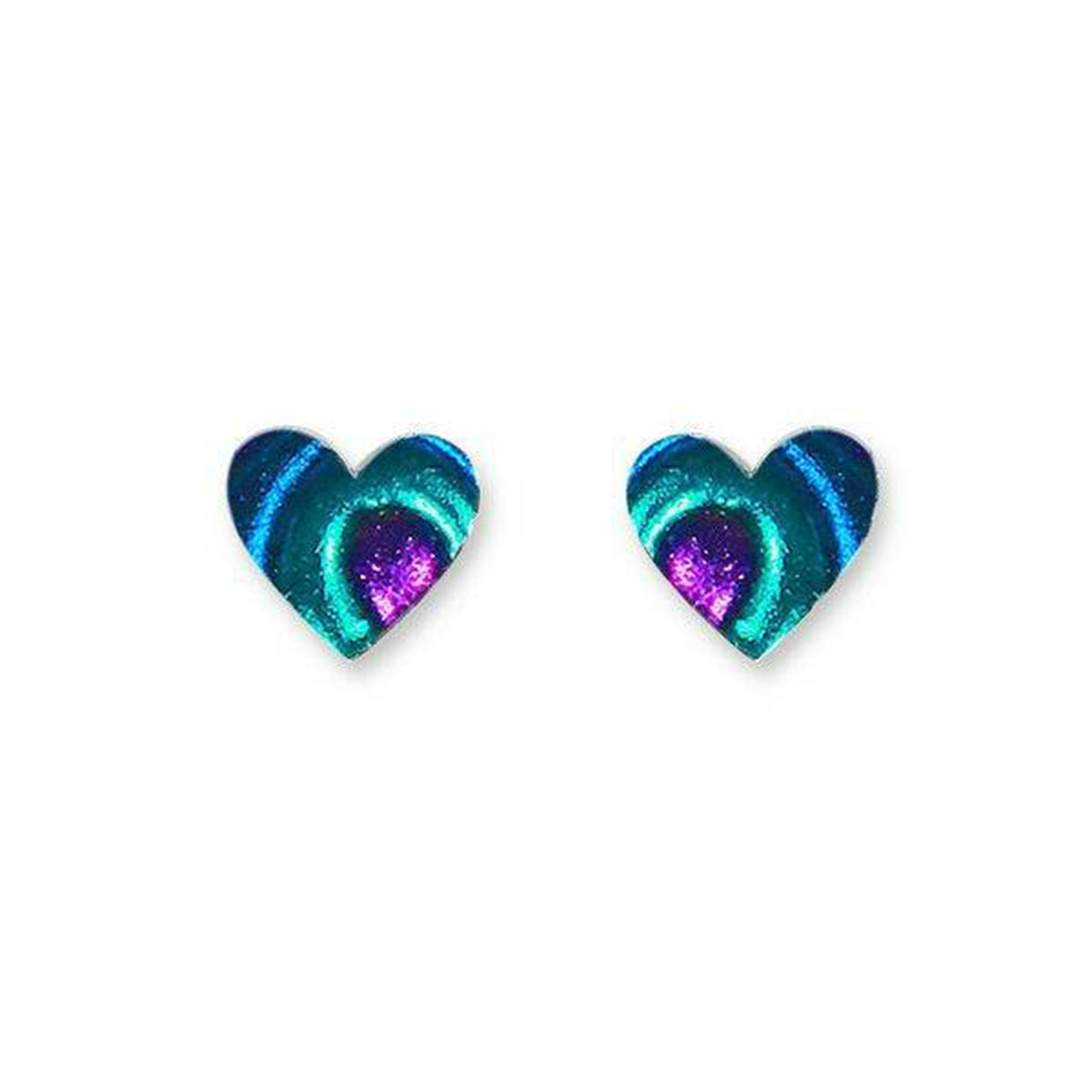 Heart swirls sale stud earrings