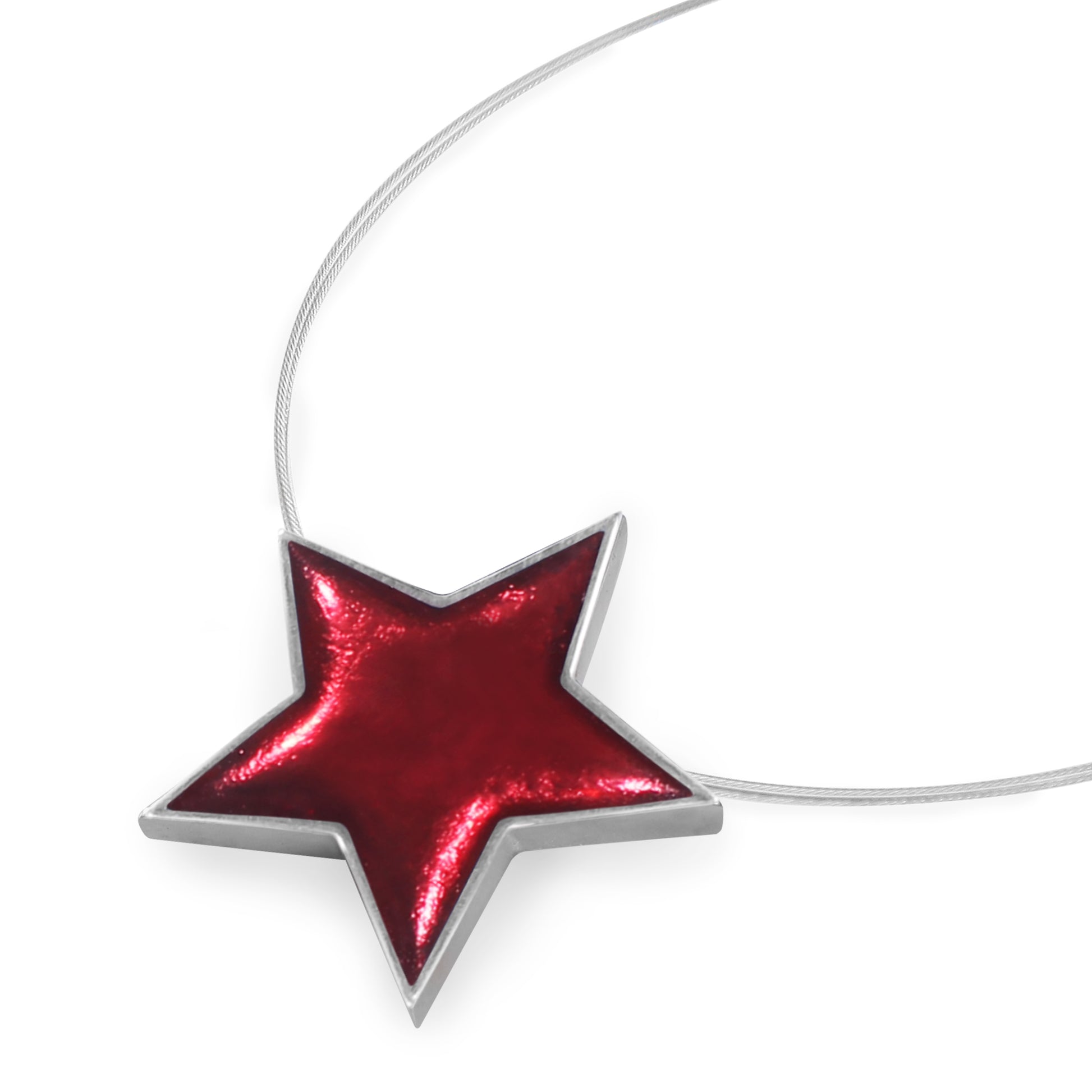 Sangria Pewter Star Shiny Single Pendant