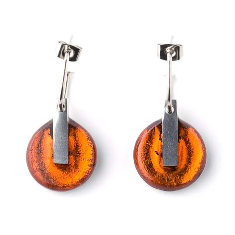 Orange Lollipop Creole Earrings