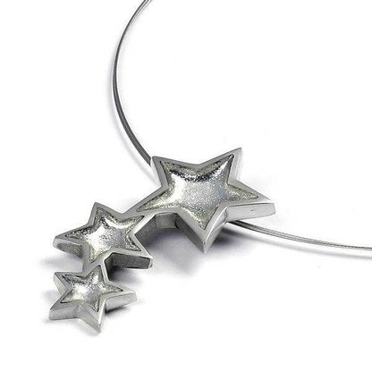 Silver Pewter Star 3 Piece Pendant