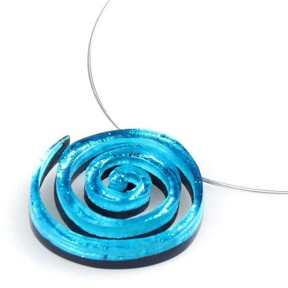 Turquoise Spirals pendant