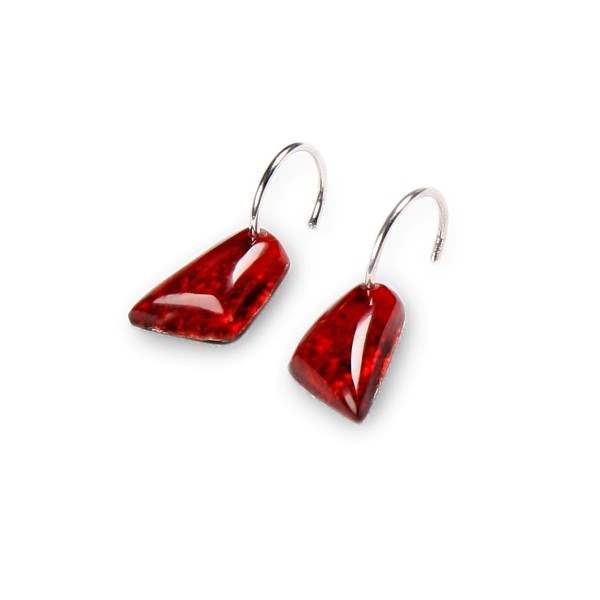 Red Cleopatra Creole Earrings