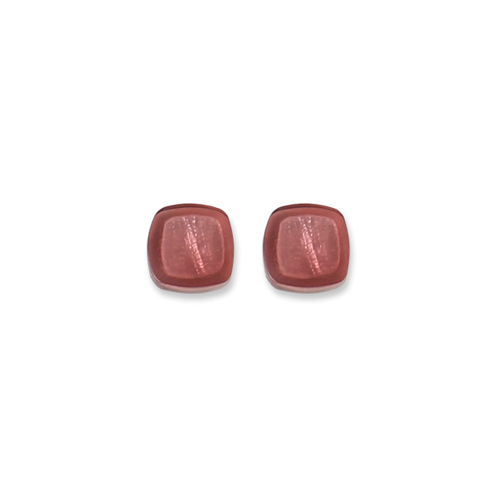 Claret Abstract Squares Stud Earrings
